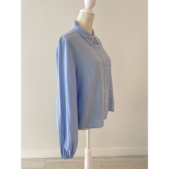 Court & Rowe Textured Blouse in Blue Lyst Australia medium - Picture 4 of 4